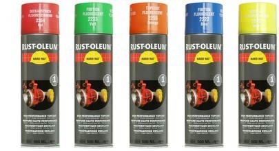 Fluorescencyjny spray rust oleum hard hatd 2200 Odblaskowy spray i farba